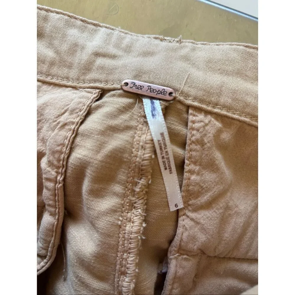 Free People Billie Chino Shorts Womens 6  Pockets